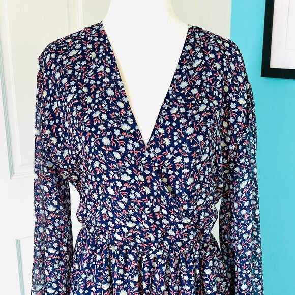 Madewell Tie-Waist Midi Dress in Harvest Vine (size M) - Picture 5 of 14